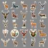 50 Deer Doodle Stickers Personalized Cartoon Animal Decoration Water Cup Computer Mobile Phone Case Suitcase Stickers