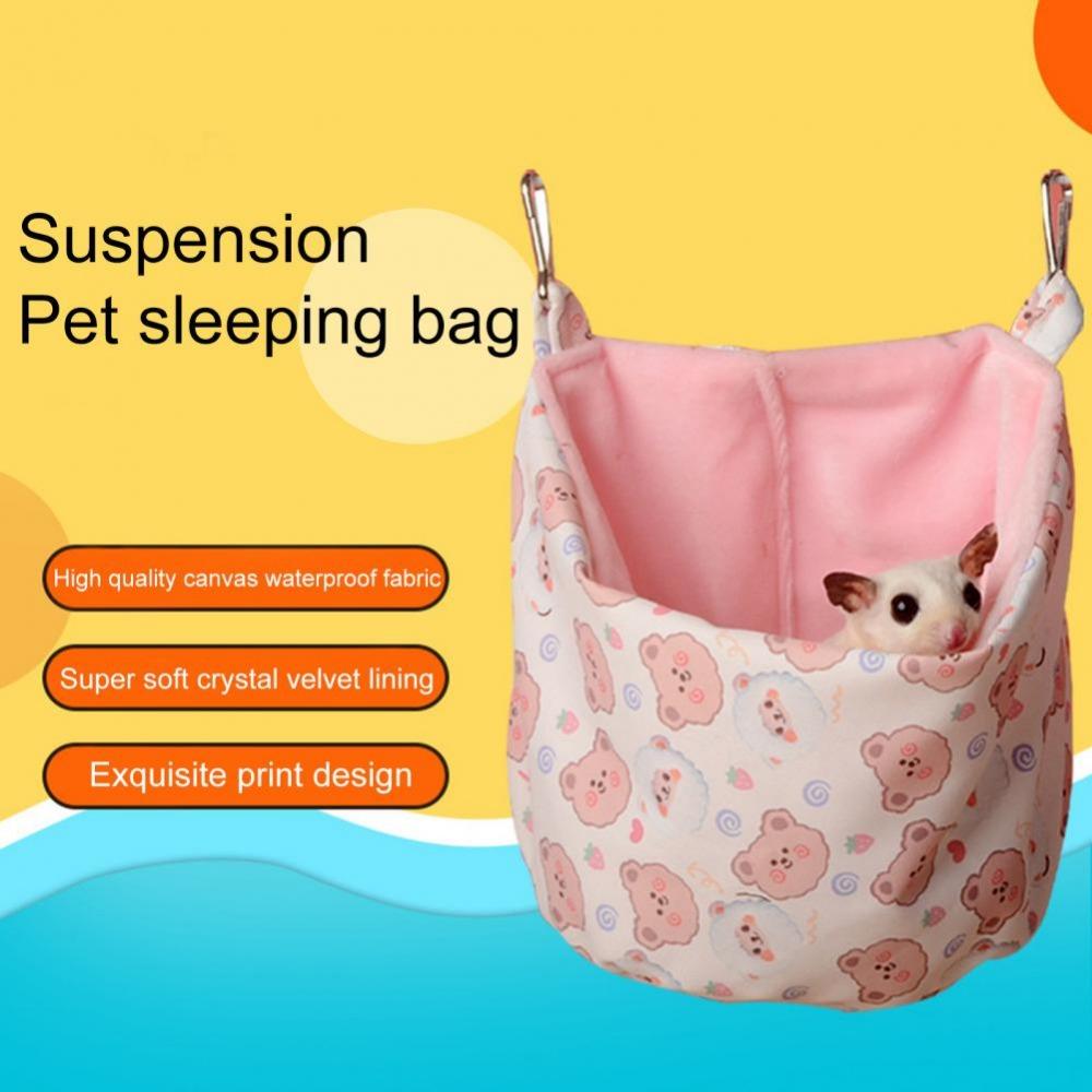 Аксессуары для питомцев Холщовое подвесное гнездо для кролика домик для белки спальный мешок для морской свинки гамак для хомяка