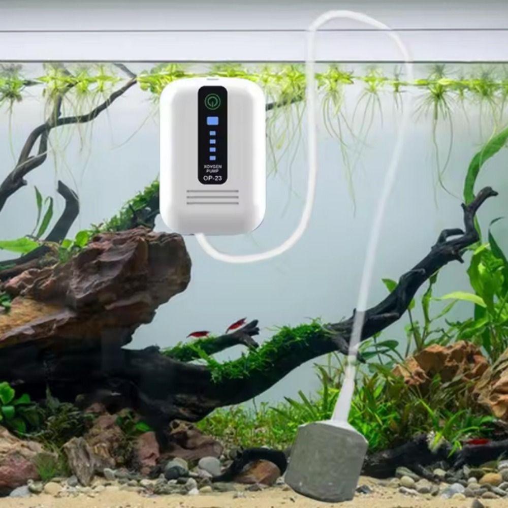 USB Charging Fishing Oxygen Pump Ultra Silent Portable Oxygen Aerator  Turtle Tank