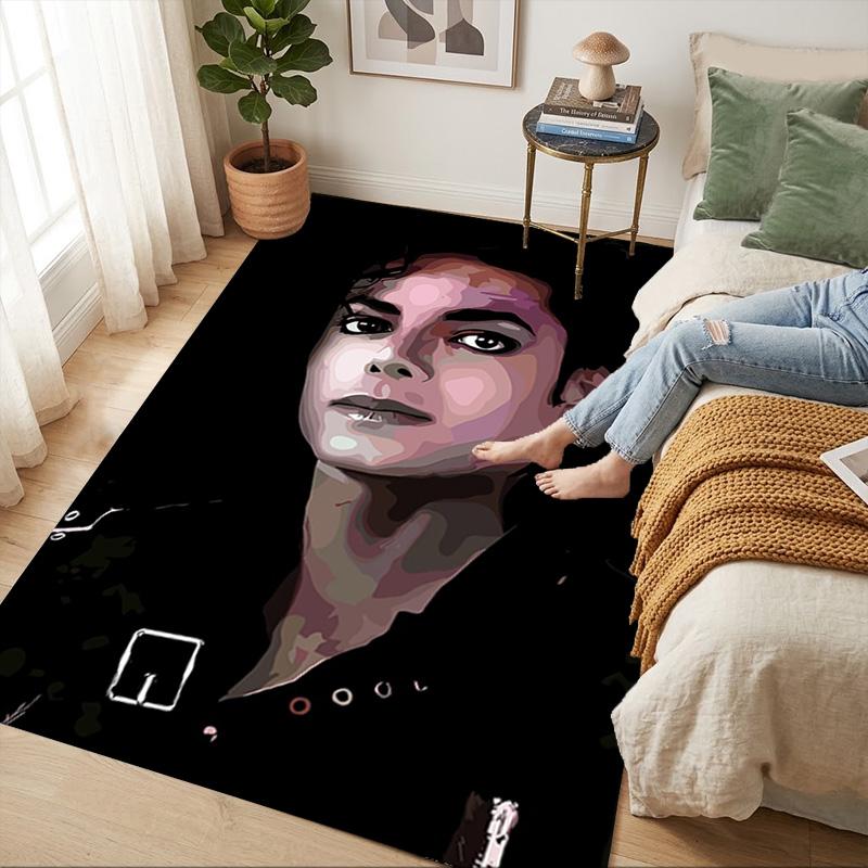 Michael Jackson Living Room Nonslip Area Rug Soft Carpet For Bedroom Gameoom Playroom Sofa Office Home Decor Doormat