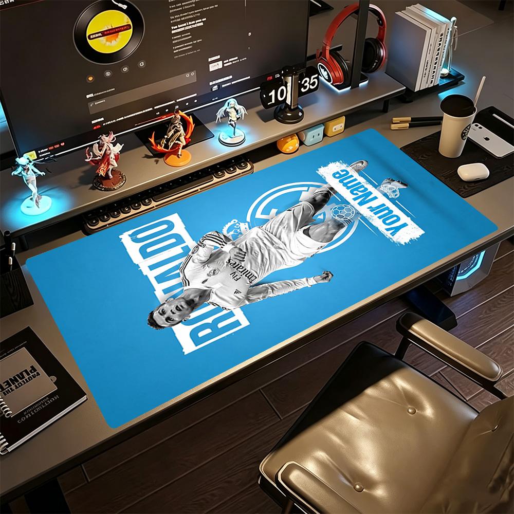 Cristiano Ronaldo (120) Customize Text Mouse Pad Office Mouse Mats Ultra-Long Desk Mat Non-Slip Rubber Bottom Office and Gaming Desk Decoration