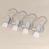 4Pcs Multifunctional Clothespin with Metal Hook Windproof Anti-slip Traceless Strong Grip Heavy Duty Sock Towel Hat Underwear Laundry Hanging