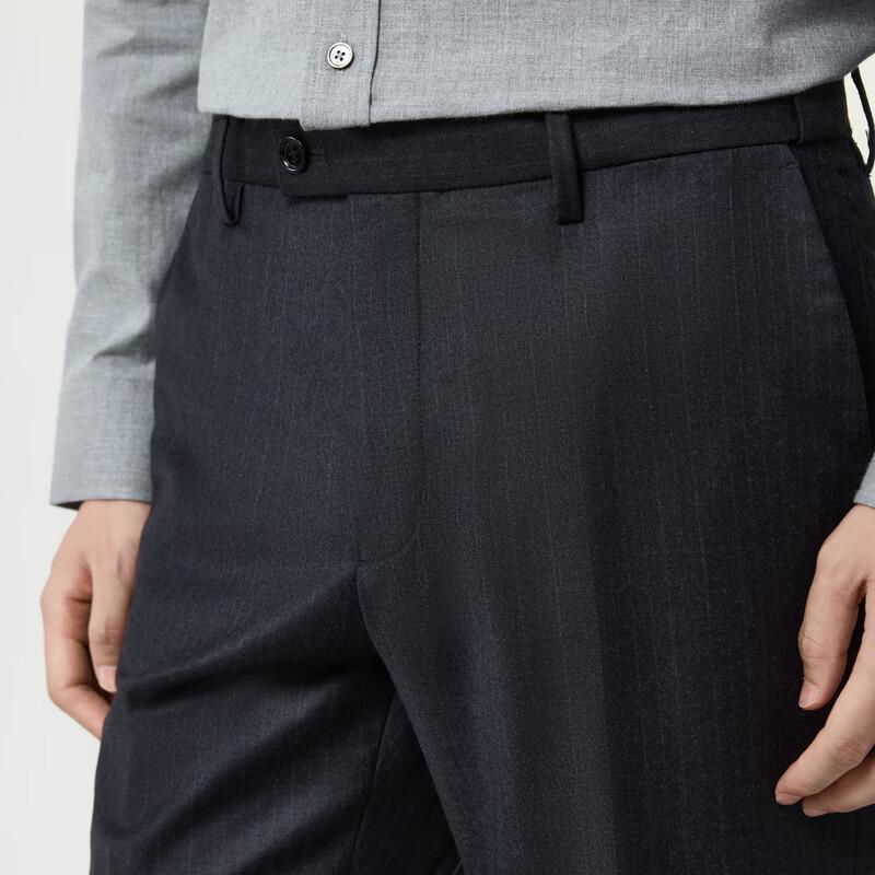 JOEONE Мужские брюки в стиле business casual из смесовой шерсти и шелка