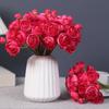 6шт искусственная камелия со стеблем реалистичные красочные поддельные розы цветок свадьба домашний офис стол центральная часть искусственный цветочный букет цветочная композиция