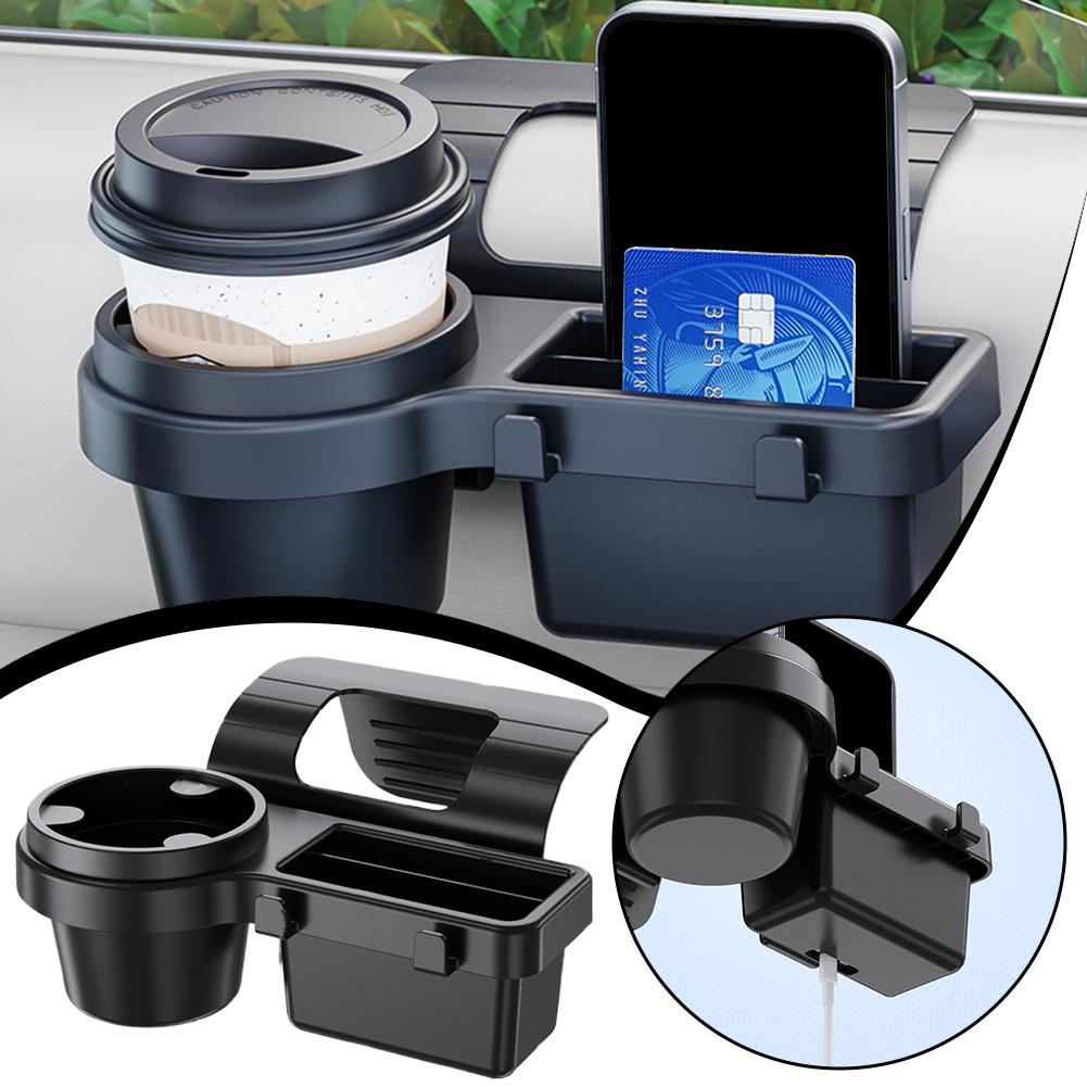 Multi-Functional Car Organizer Box Hanging Storage Rack with Cup Holder Vehicle Interior Accessories Side Door & Window Pockets
