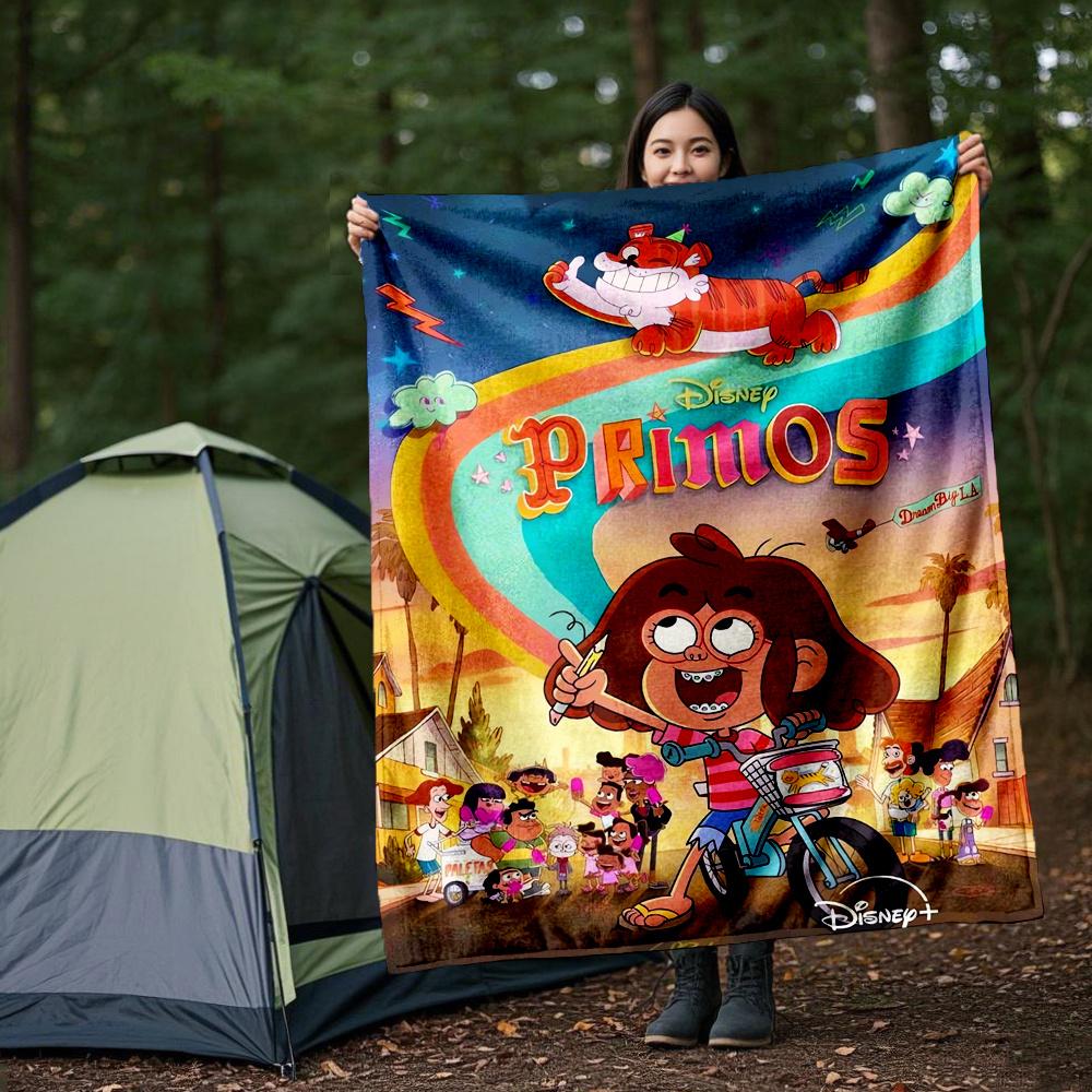 1 шт., Плед Disney Primos с мультяшными персонажами, Мягкое постельное белье, Декоративные пледы для дивана