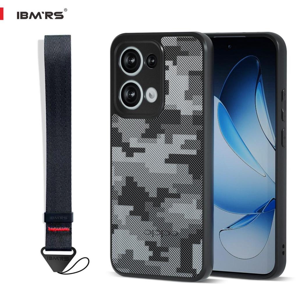 Противоударный чехол OPPO Reno 13 Military Grade Camo с ремешком