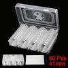60Pcs/Set Capsule Professional Double Buckle Design Round Coin Collection Holder Containers Coin Storage Box Transparent