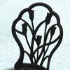 Three-Piece Aluminium Floral Bistro Garden Set - Black