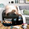 Sunset Reflections Urban Solitude Personalized Name Blanket Multi-purpose Customizable Blanket Ultra-Soft Great for Office Bed Seaside Sofa