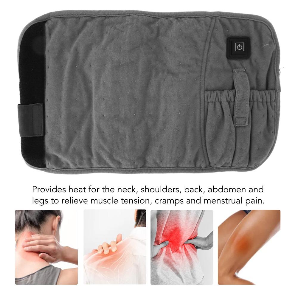 30-50°C Heated Back Wrap Gray Waist Heating Pad USB Back Heating Pad  Menstrual Pain