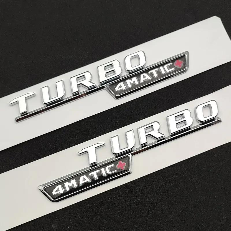 2 шт. Автомобильные буквы Накладка на крыло Значок Turbo 4matic Plus Эмблема Наклейка Для Mercedes A45 Cla45 Amg C117 Gla45 Gle53 X247 Аксессуары