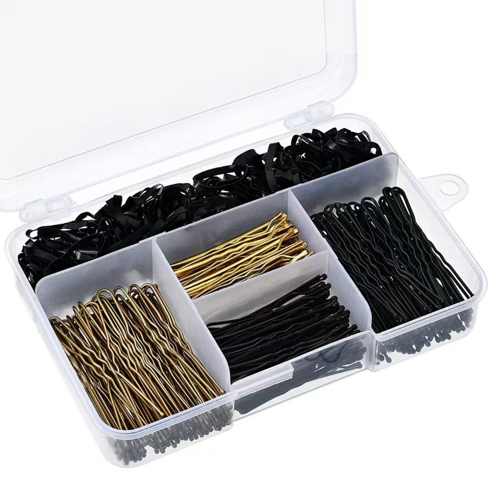 300Pcs U-Shaped Metal Hair Clips Curly Wavy Boxed Hair Styling Accessories Daily Life