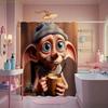 1 Warner Bros. Шторка для душа с принтом Гарри Поттера, Занавеска для ванной для уединения, Занавеска-перегородка для дома с крючками, Машинная стирка