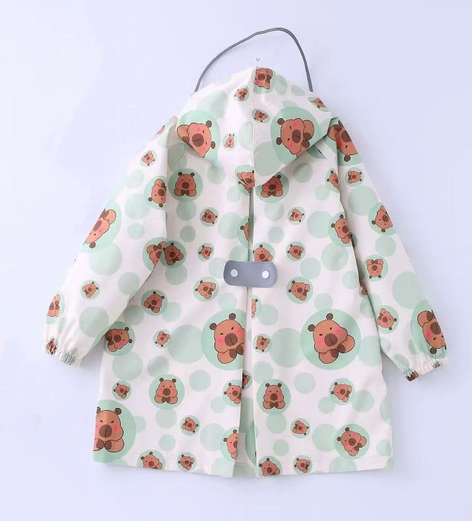 Japanese-Style Lightweight Children's Raincoat for Boys and Girls, Kindergarten Kids, and Elementary School Students, Full-Length Reflective Rain