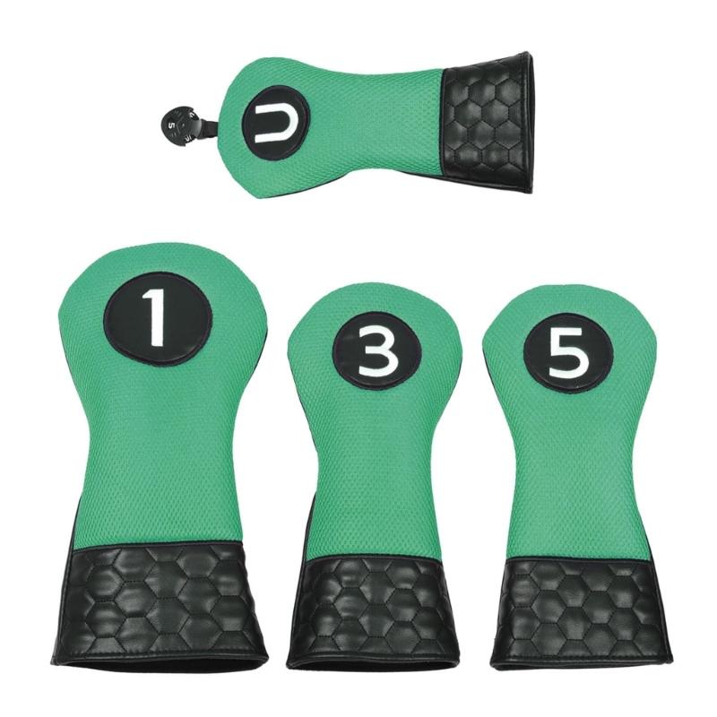 4Pcs Golfs Club Cover PU Golfs Iron Headcover Golfs Club Head Cover Gifts for Men Women Golfs Driver Golfs Putter Cover