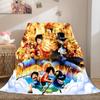 One Piece Anime Print Blanket Warm Comfortable Flannel Cover For Bedrooms, Sofas, Beds, Chairs LXR141