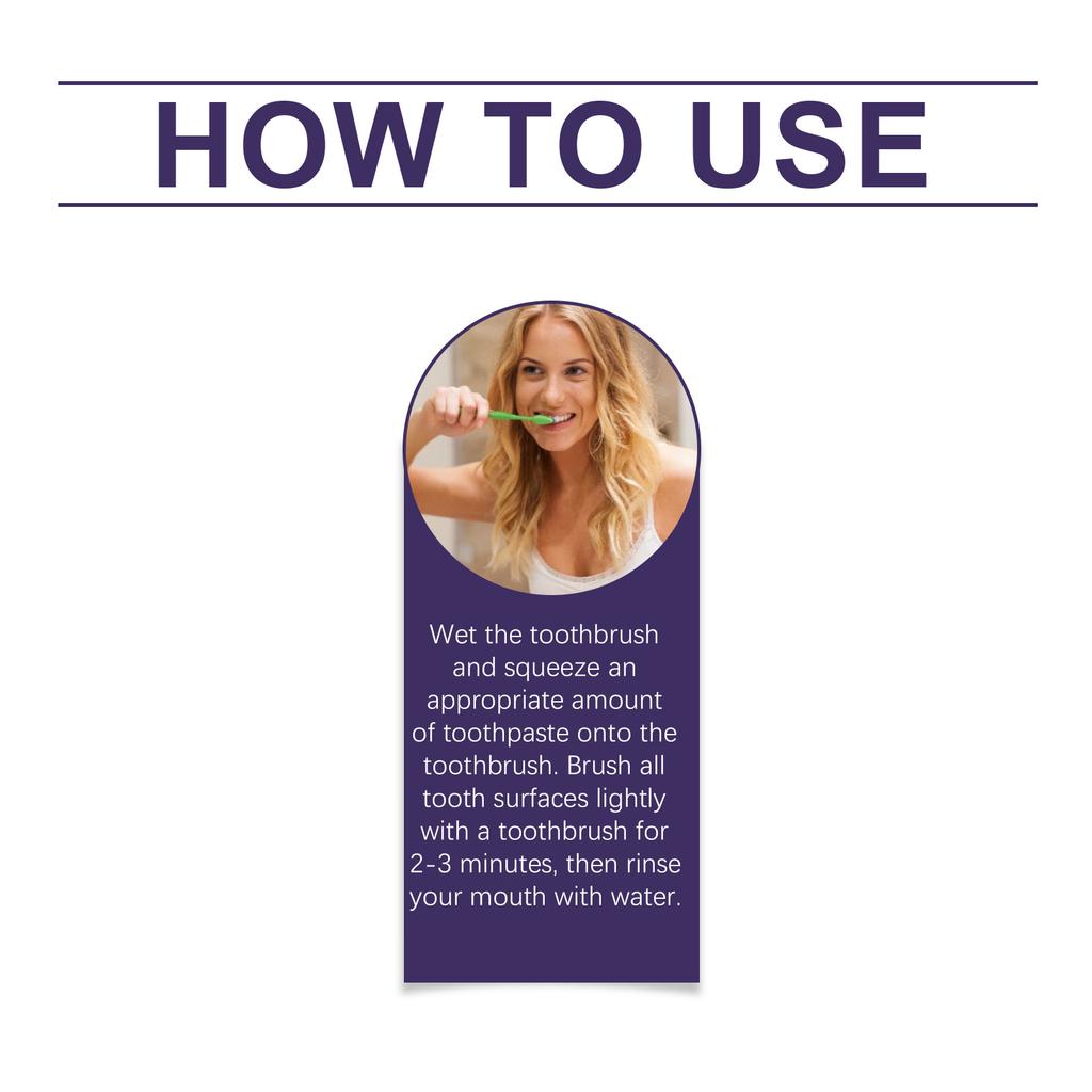 Фиолетовая отбеливающая зубная паста корректор цвета способствует здоровью полости рта мята удаляет желтые пятна зубная паста для осветления зубов