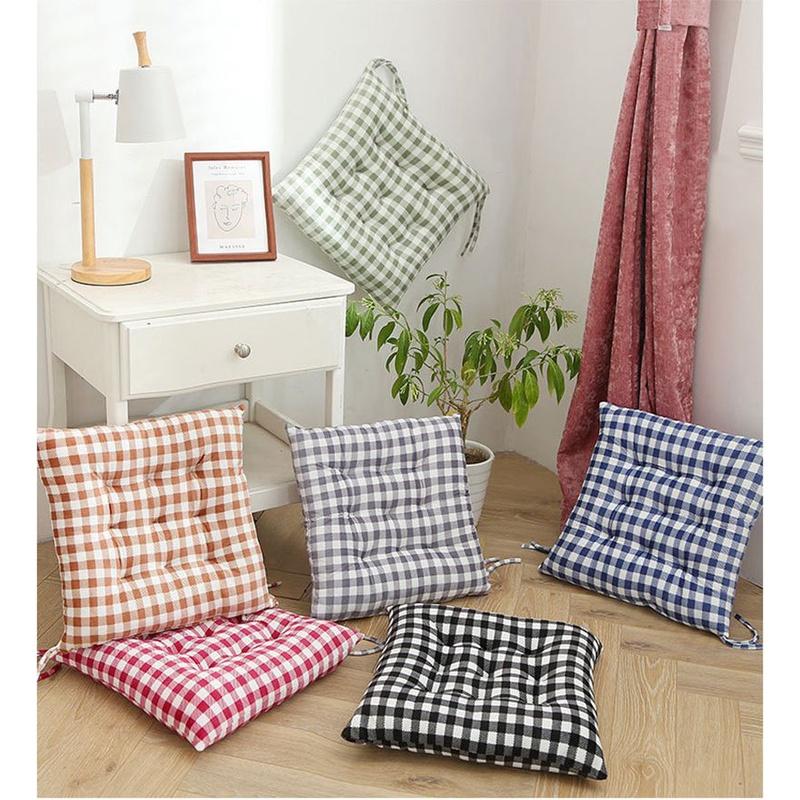 Утолщенная подушка для стула с сетчатым узором для столовых и татами-комнат