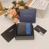 2025 Мужской элегантный кошелек с несколькими отделениями для карт и зажим для денег - Красивый, универсальный, дизайн в стиле легкой роскоши, однотонный.