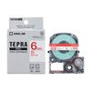 [Genuine] Kingjim Tepra PRO Tape Cartridge 6mm White Label/Red Letters Length 8m SS6R