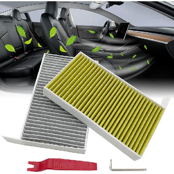 JOJOMARK Cabin Air Filter Fits For Tesla Model 3/Y With Activated Carbon Fit For 2016-2024 Model 3/ 2024 Model Y