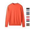Men Cashmere Sweater Crewneck Solid Color Knited