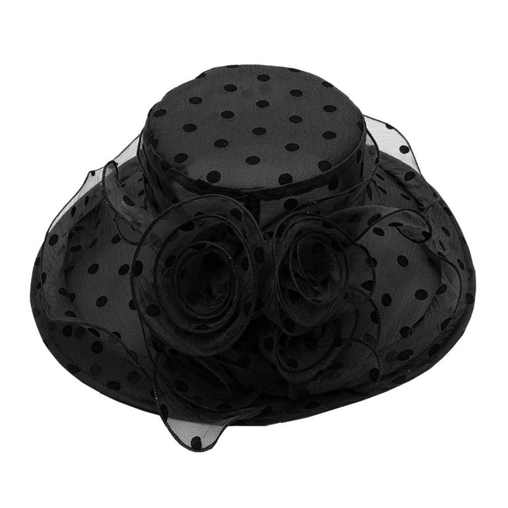 Breathable Sun Hat UV Protection Organza Hat Fascinators Mesh Bucket Hat Outdoor