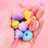 16pds/4boxs  Erasers Cute Food Shape Cartoon Lollipop Ice Cream Doughnut Popsicle Safe No Odor Entertainment Sweet Color Kids Toy Children Stationery