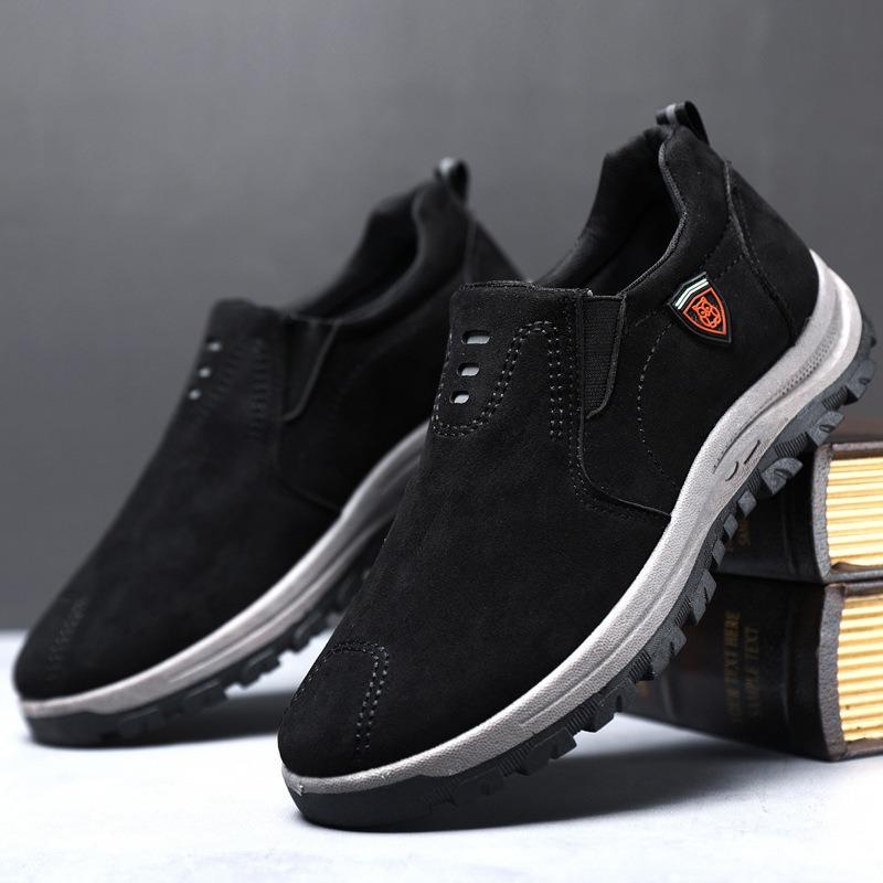 Men's casual shoes spring outdoor sports cloth shoes running fashion retro trendy shoes lazy one-pedal men's shoes