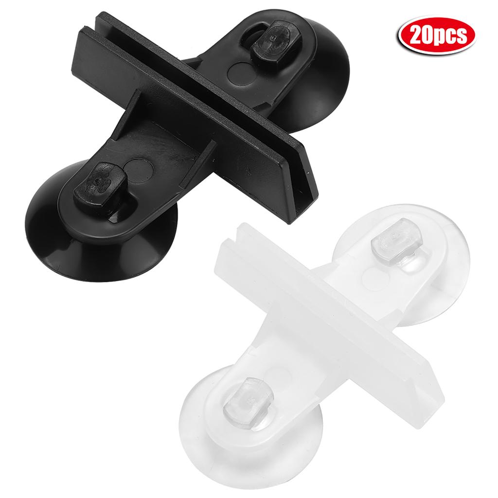 20 Pcs Suction Cup Aquarium Fish Tanks Glass Cover Separating Divider Support Clip Bracket