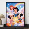 Disney Diamond Art Painting Kit featuring Princesses & Mickey Mouse Home Wall Decor Handmade Gift for Fans and Collectors