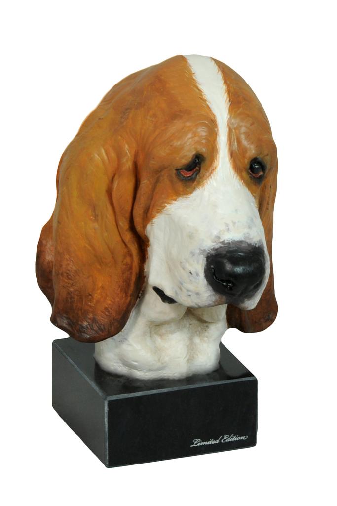Basset Hound II - Painted Figurine, Statue, Figure, Made by the Artist, Brand Art-Dog