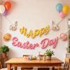 Easter Festival Theme Flag Rabbit Egg Festival Letters Flag Party Decoration Banner