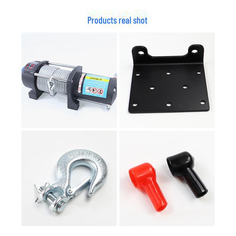 5000 фунтов 12V/24V электрическая внедорожная лебедка: Водонепроницаемый спасательный круг для автомобилей и прицепов