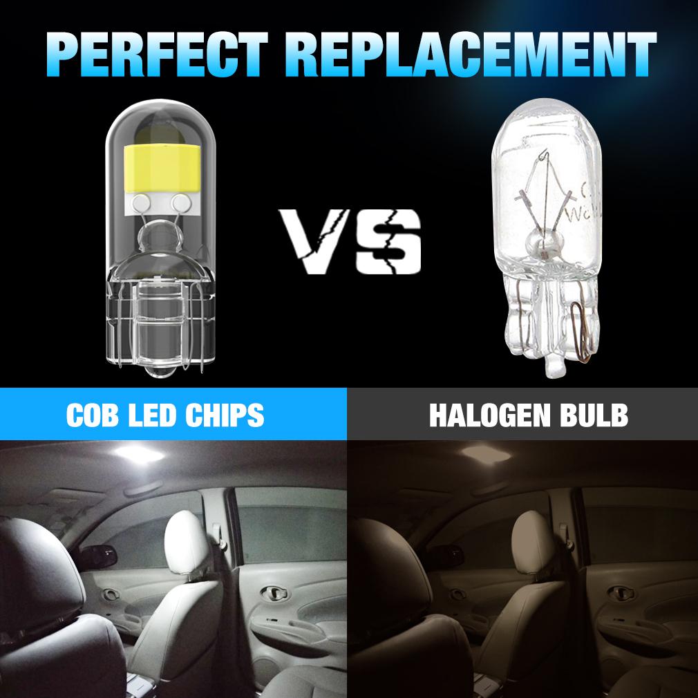 2x W5W T10 LED CANBUS No Error 5W5 DC 12V 6000K 194 168 LED Car Interior Map Dome Lights Auto Signal Lamp Bulb White Amber Red Dome Lights 6
