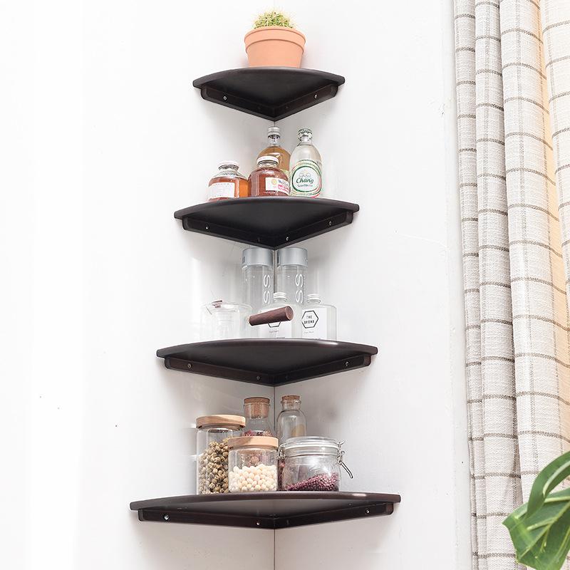 Угловая настенная плавающая полка из цельного дерева угловая книжная полка стеллаж для хранения вещей для кухни настенные угловые декоративные полки для показа