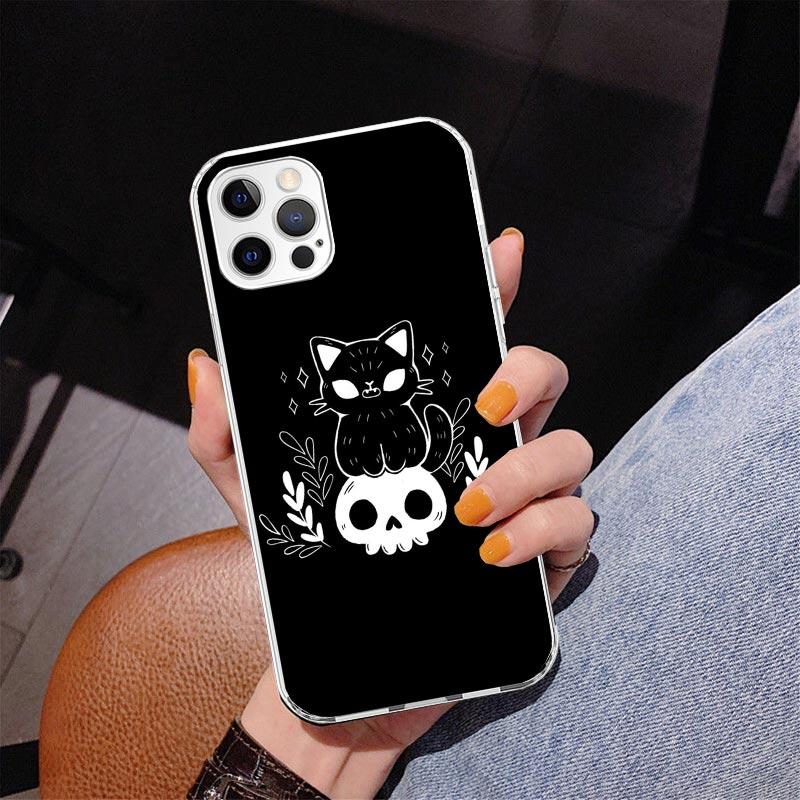 Witch And Cat Colorful Cute Phone Case For iPhone 17 Air 16 Pro Max 16E 15 + 14 Plus 11 12 13 Mini 7 8 SE Gift Print Cover Funda