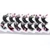7 Pairs Bat Colorful Eyelashes Dramatic Colored False Eyelashes  Women