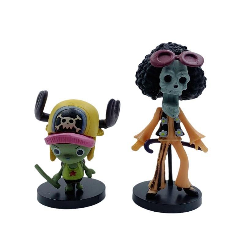Набор Пиратских Фигурок One Piece ПВХ Коллекционные Модели с Подставкой для Фанатов Аниме