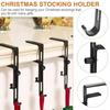4/8Pcs 2-in-1 Fireplace Stocking Hanger Garland Holder Rust-Proof Easy Installation Double Hook Design