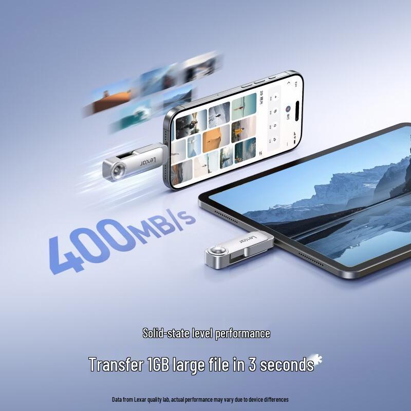 Lexar USB 3.2 Type-C флеш-накопитель D50E с двойным интерфейсом