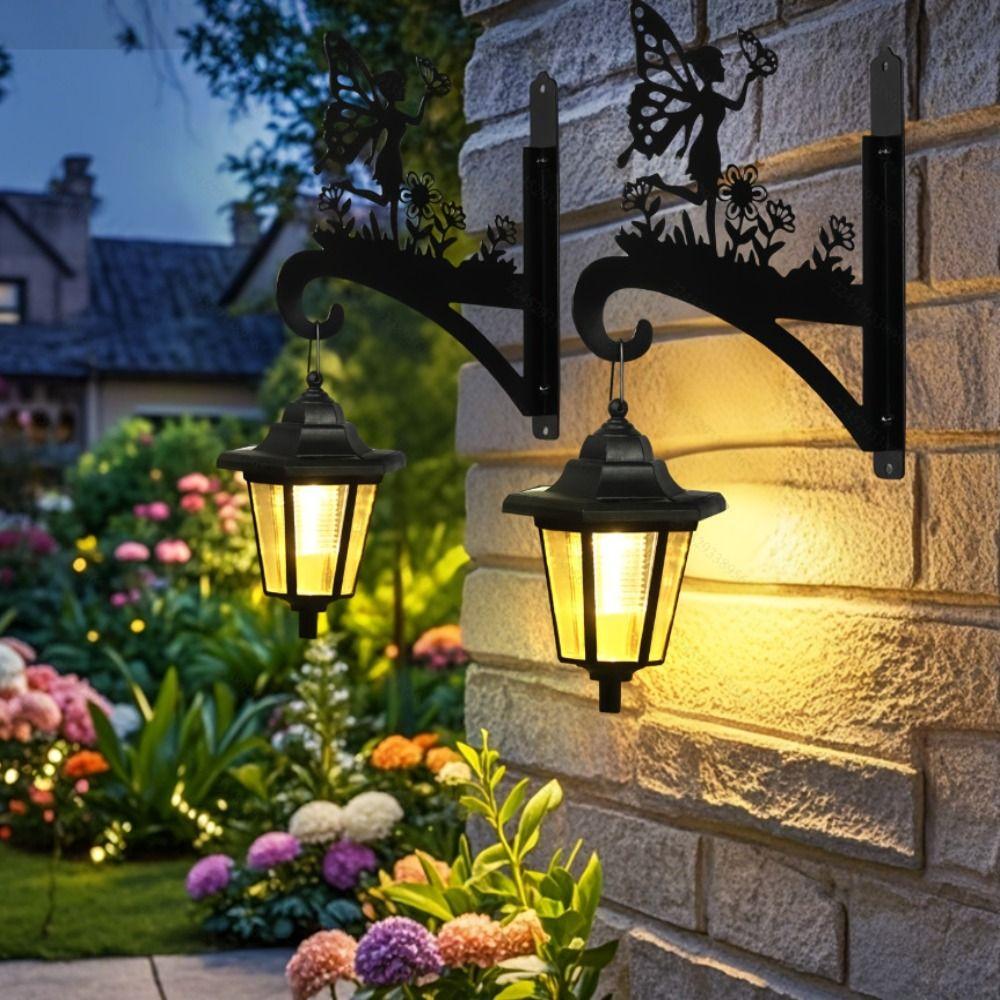 Waterproof Solar Plastic Hanging Bracket Metal Animal Decor Wall Mount Hanging Holder Courtyard