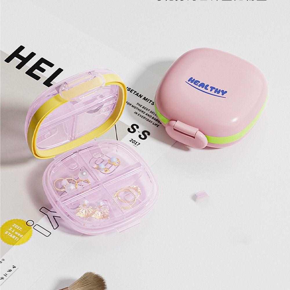 Dustproof Sealed Pills Case 7 Compartment Pill Organizer Stylish Weekly Pills Container Easy Carry