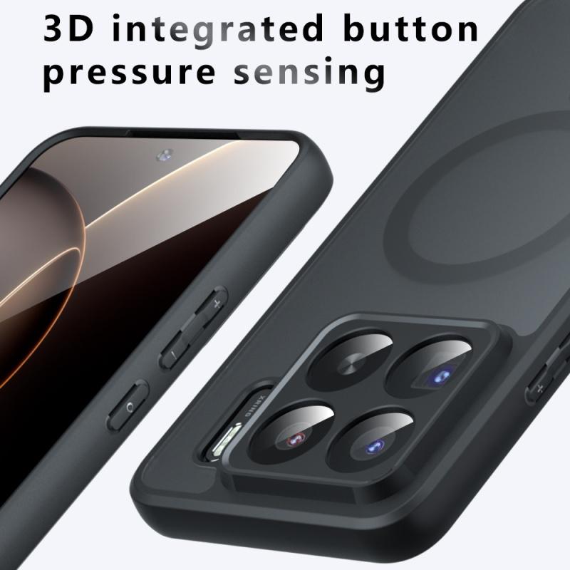 Для Xiaomi 15 15S 14 14T Pro Чехол Матовый Magsafe Ударопрочный Встроенный Угол с воздушной подушкой Не желтеющий материал Мягкая крышка