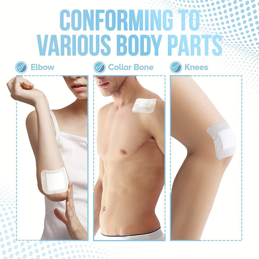 Большой размер гипоаллергенный нетканый медицинский пластырь для ран, повязка для оказания первой помощи при больших ранах 6*7 см