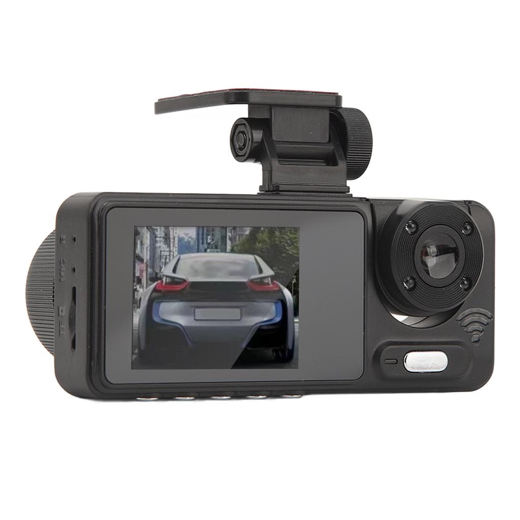 1080P Dash Cam with Triple Lens 2 Inch IPS Display Night Vision Rotatable Car Dashboard Camera Parking Monitor Motion