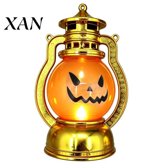 Tabletop Lantern for Party Halloween Pumpkin Lantern, Flickering LED Lamp, Vintage Handheld Indoor Festival Lighting Oil Lamp Outdoor Decor