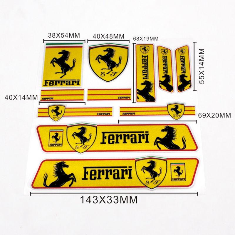 Ferrari Reflective Car Stickers Electric Bicycle Motorcycle Decoration Personalized Stickers for Ferrari SJ Teams Competizione4T4 A1