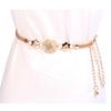 Elegant Metal Waist Chain Belt Gold Buckle Body Chain Dress Belt